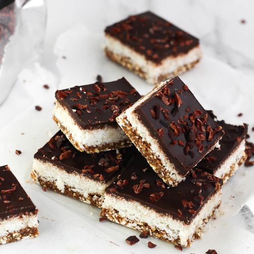 RECIPE: Vegan Coconut Chocolate Slice