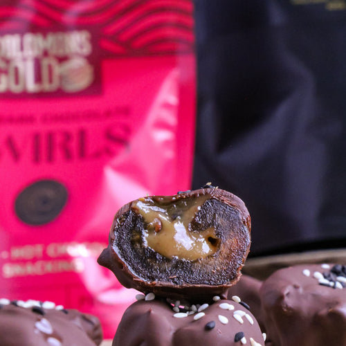Recipe: Chocolate, Cacao Nib & Tahini dates