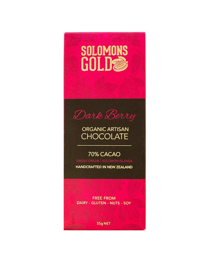 Solomons Gold Dark Berry Artisan Chocolate Bar