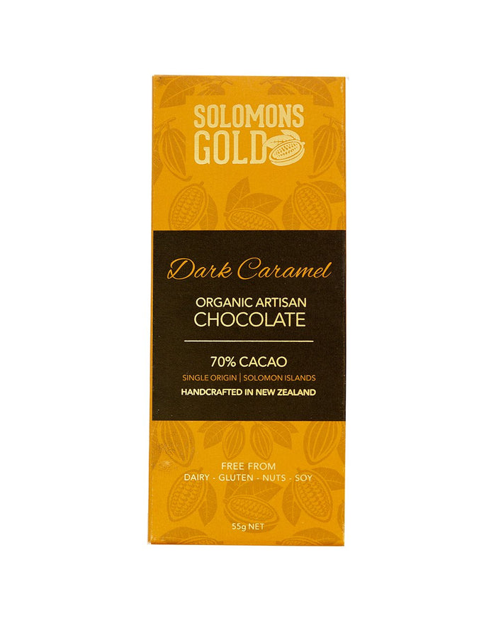 Solomons Gold Dark Caramel Organic Chocolate Bar