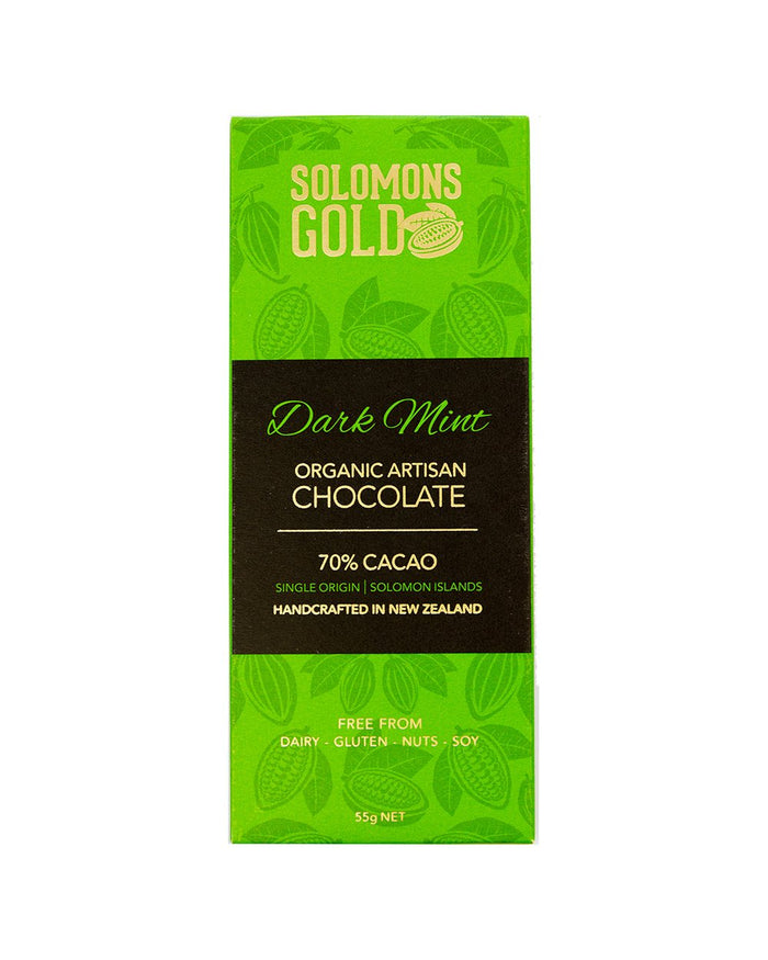 Solomons Gold Classic Dark Mint Chocolate Bar